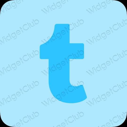 Æstetisk pastel blå Tumblr app ikoner