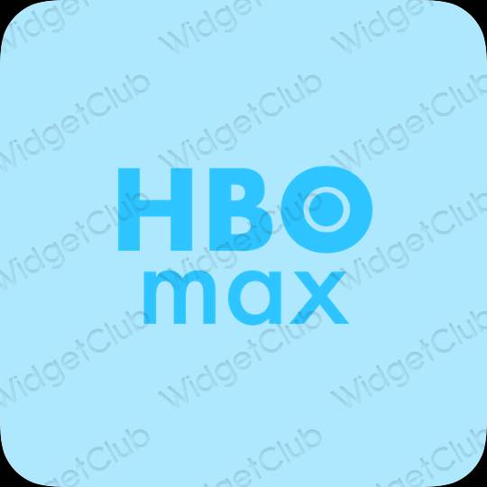 Αισθητικός παστέλ μπλε HBO MAX εικονίδια εφαρμογών