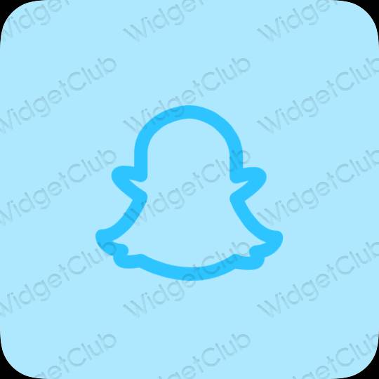 審美的 淡藍色 snapchat 應用程序圖標