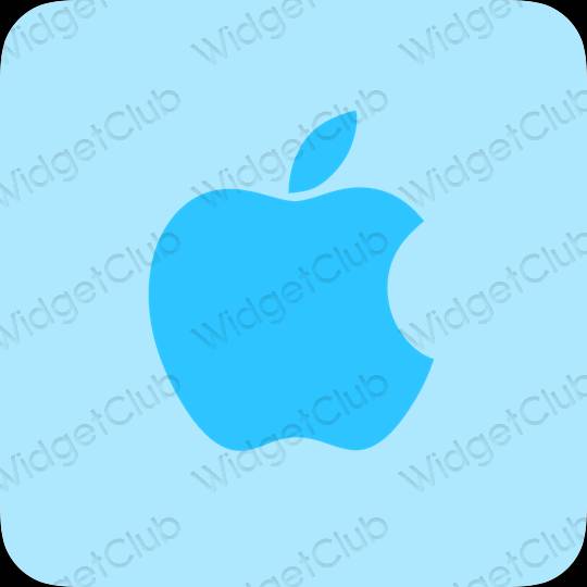 Stijlvol pastelblauw Apple Store app-pictogrammen