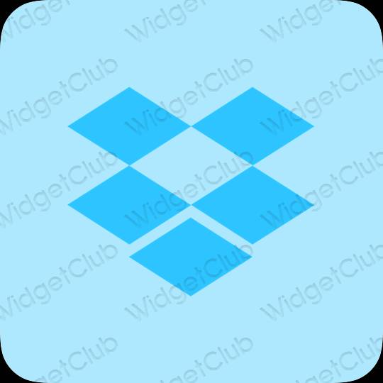 审美的 淡蓝色 Dropbox 应用程序图标