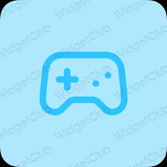 審美的 淡藍色 Game 應用程序圖標
