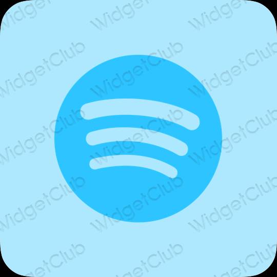 審美的 淡藍色 Spotify 應用程序圖標