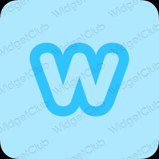 Ästhetisch pastellblau Weebly App-Symbole
