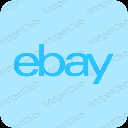 審美的 淡藍色 eBay 應用程序圖標