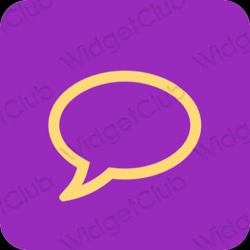 Ästhetisch Neon Pink Messages App-Symbole