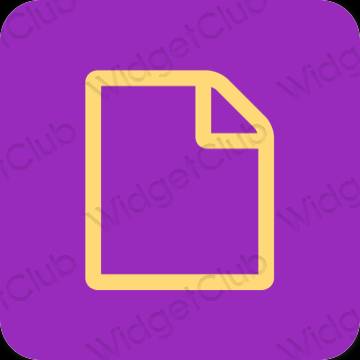Естетичен неоново розово Files икони на приложения