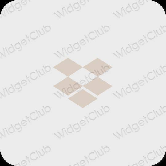 Estetis Abu-abu Dropbox ikon aplikasi