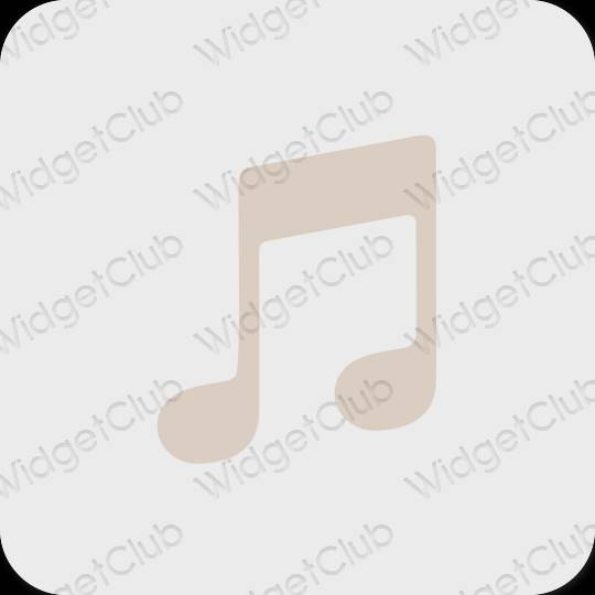 Estetinis pilka Apple Music programėlių piktogramos