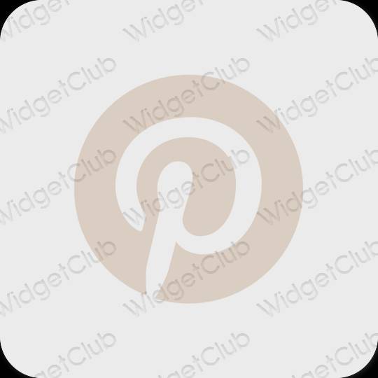Estético gris Pinterest iconos de aplicaciones