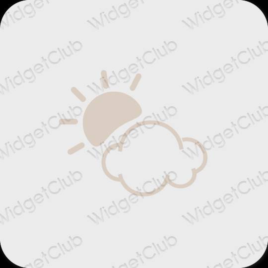 Estetik kelabu Weather ikon aplikasi