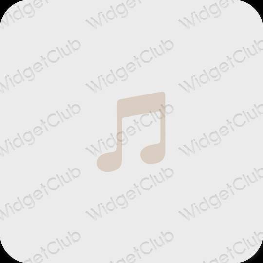 미적인 회색 Apple Music 앱 아이콘