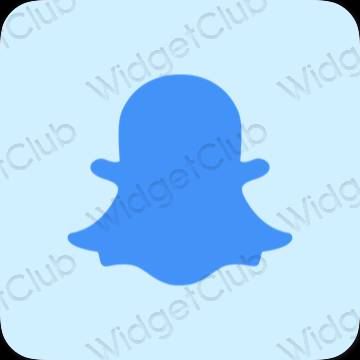 Естетски пастелно плава snapchat иконе апликација