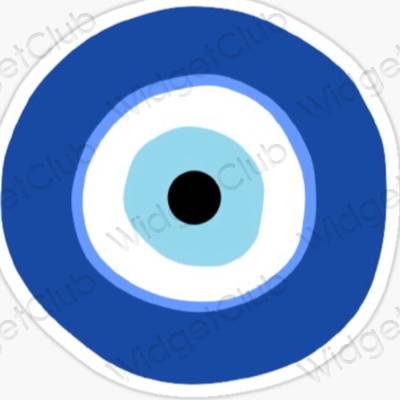 Estetis biru Camera ikon aplikasi