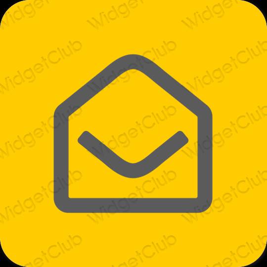 Estetický oranžový Gmail ikony aplikací
