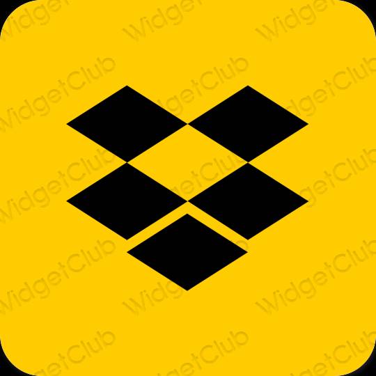 Estetsko oranžna Dropbox ikone aplikacij