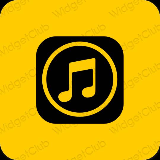 미적인 주황색 Music 앱 아이콘