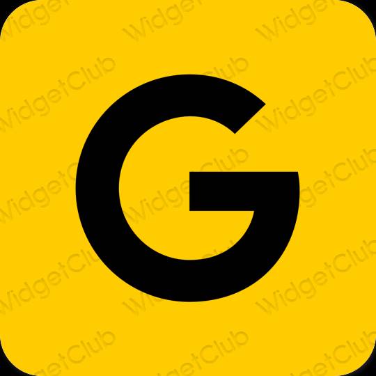 Естетичен оранжево Google икони на приложения