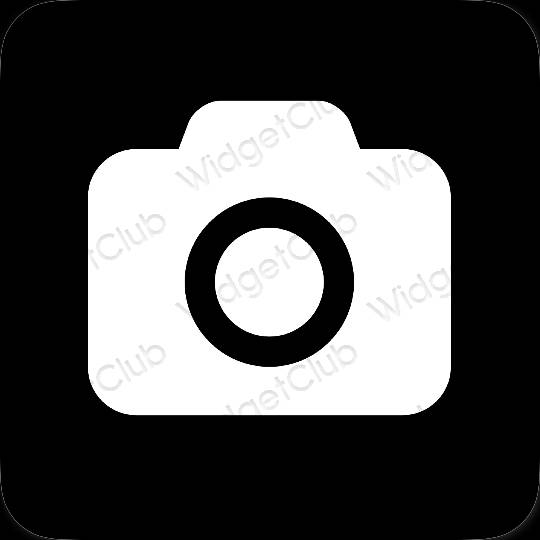 Aesthetic black Camera app icons