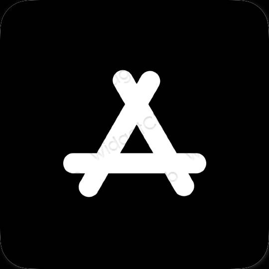 Estético Preto AppStore ícones de aplicativos