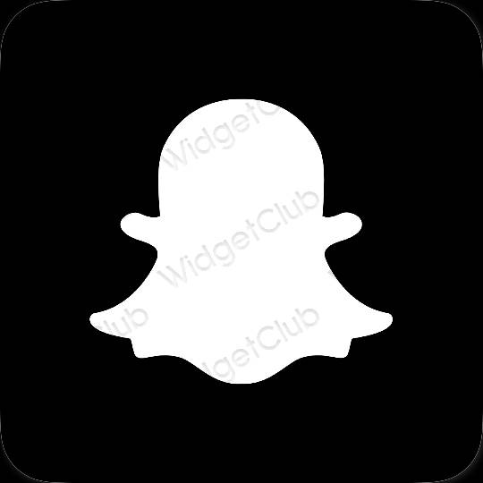 Естетски црн snapchat иконе апликација