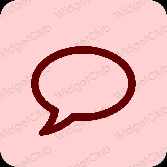 Estetyka różowy Messages ikony aplikacji