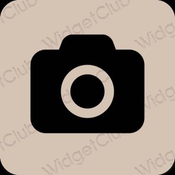 Естетски беж Camera иконе апликација