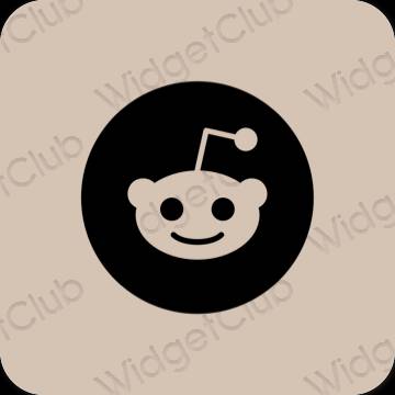 Естетски беж Reddit иконе апликација
