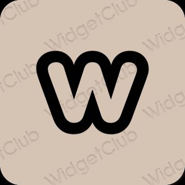 Estetico beige Weebly icone dell'app