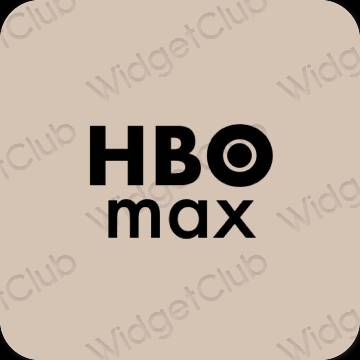 Æstetisk beige HBO MAX app ikoner