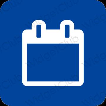 Estetsko modra Calendar ikone aplikacij