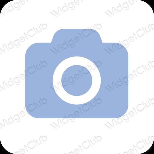 эстетический пастельно-голубой Camera значки приложений