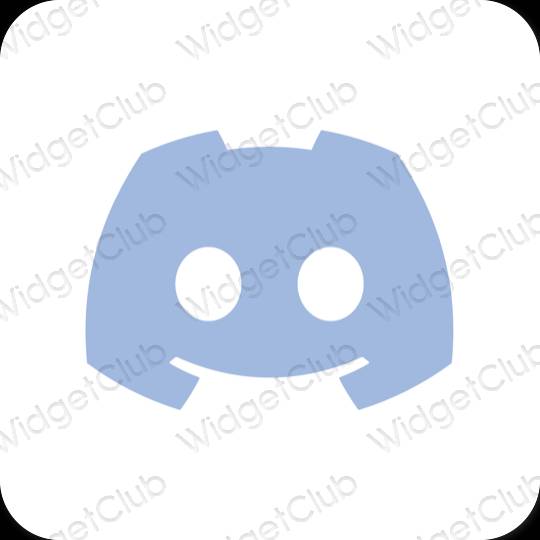 Estético azul pastel discord ícones de aplicativos