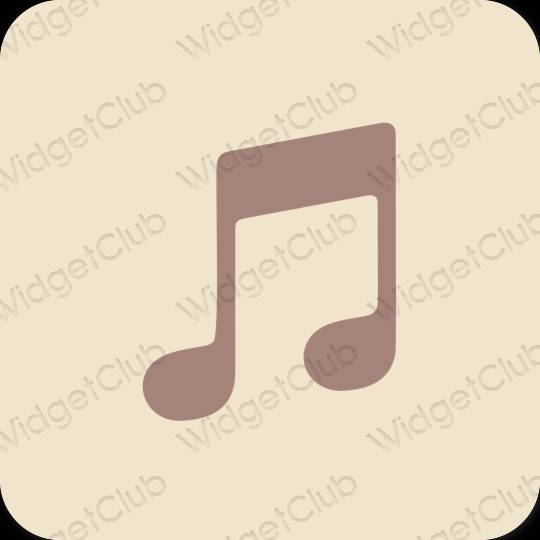 Stijlvol beige Music app-pictogrammen