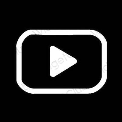 Estetico Nero Youtube icone dell'app