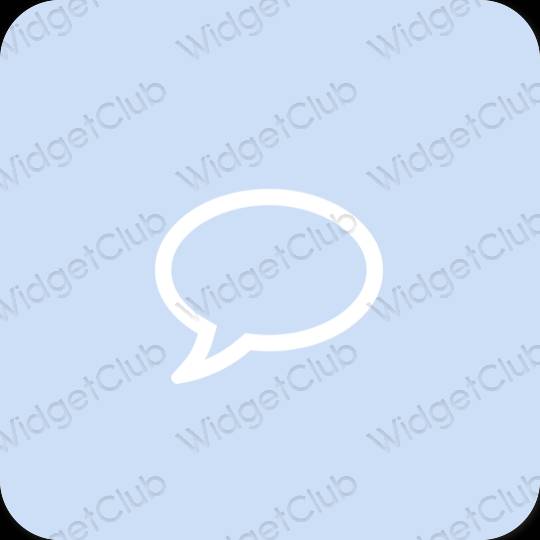 Estético roxo Messages ícones de aplicativos
