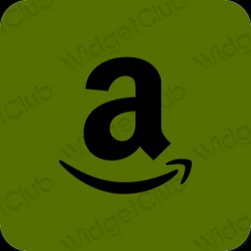 Æstetisk grøn Amazon app ikoner
