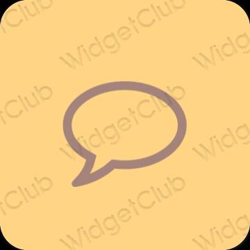Estetico arancia Messages icone dell'app