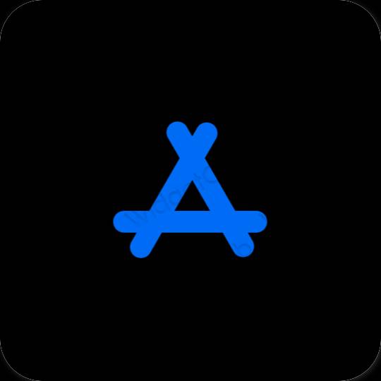 جمالي أسود AppStore أيقونات التطبيق