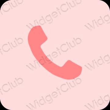 Æstetisk pastel pink Phone app ikoner