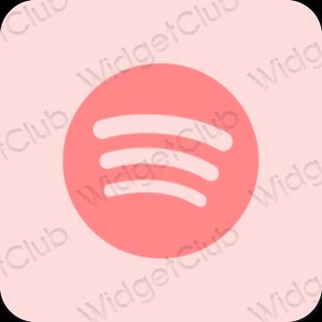 សោភ័ណ ពណ៌ផ្កាឈូក pastel Spotify រូបតំណាងកម្មវិធី