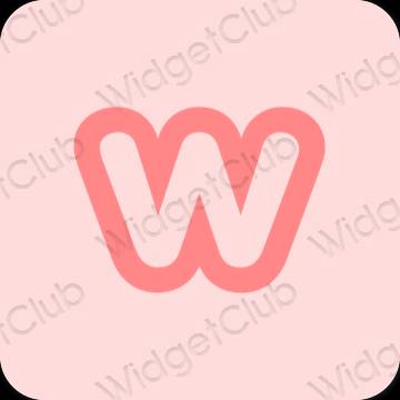 Естетски пастелно розе Weebly иконе апликација