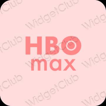 جمالي الوردي الباستيل HBO MAX أيقونات التطبيق