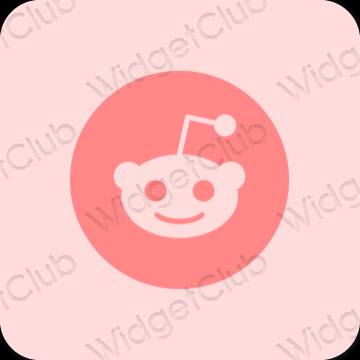 Αισθητικός παστέλ ροζ Reddit εικονίδια εφαρμογών