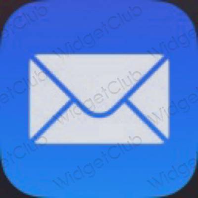 เกี่ยวกับความงาม สีน้ำเงิน Mail ไอคอนแอพ