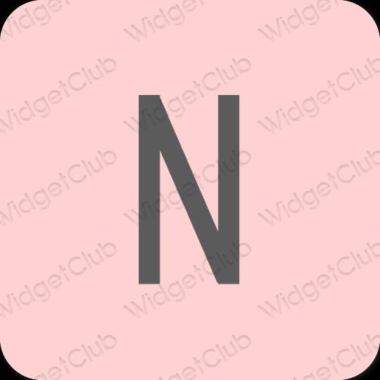 Estetico rosa Netflix icone dell'app