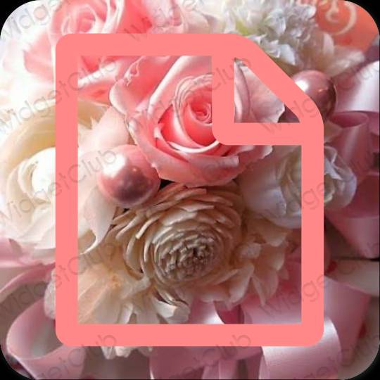 Estetico rosa Notes icone dell'app