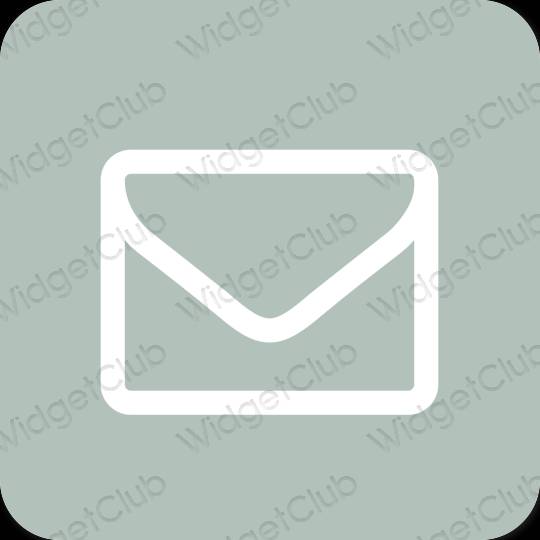 Esthétique vert Gmail icônes d'application