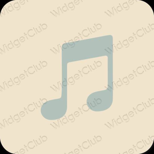Estetisk beige Music app ikoner