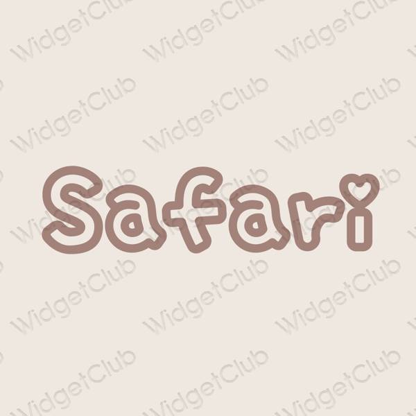 Icônes d'application Safari esthétiques